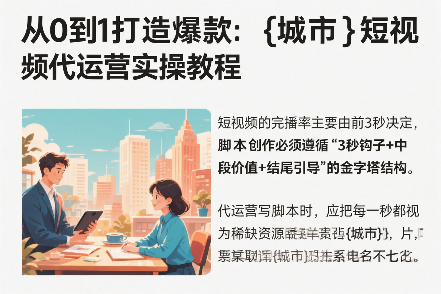 从0到1打造爆款:三明短视频代运营实操教程