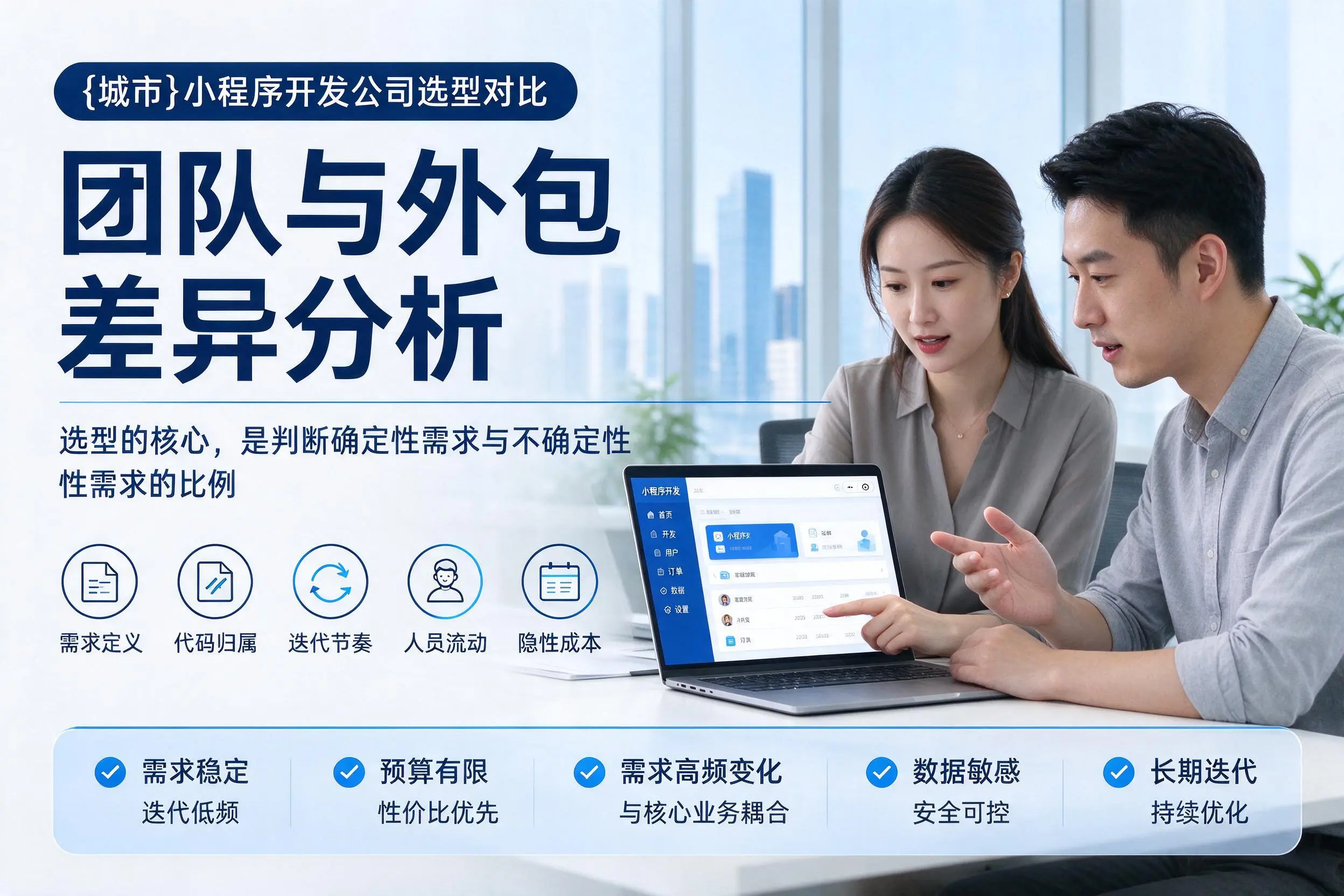 三明小程序开发公司选型对比:团队与外包差异分析