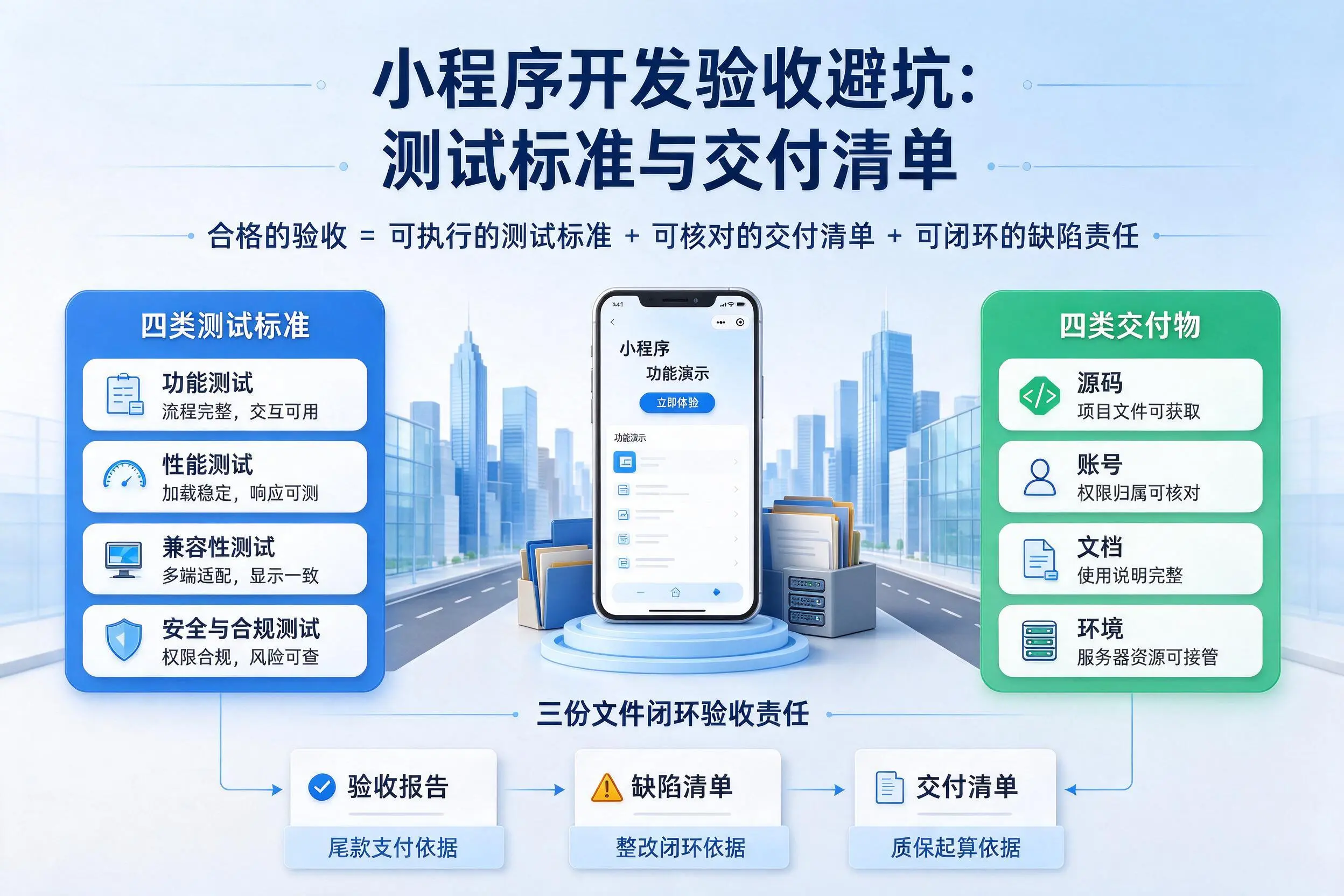 三明小程序开发验收避坑:测试标准与交付清单