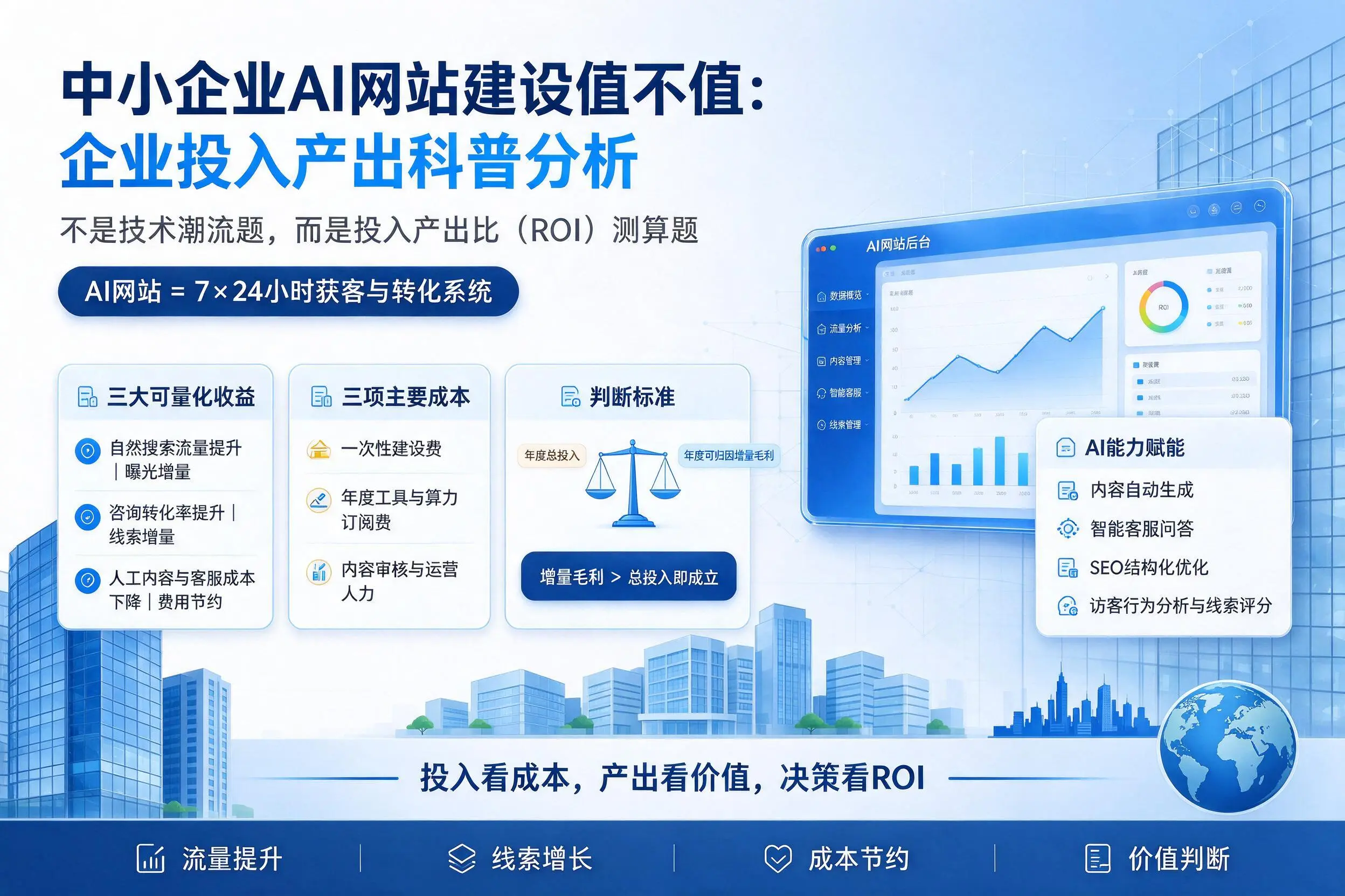 中小企业AI网站建设值不值:三明企业投入产出科普分析