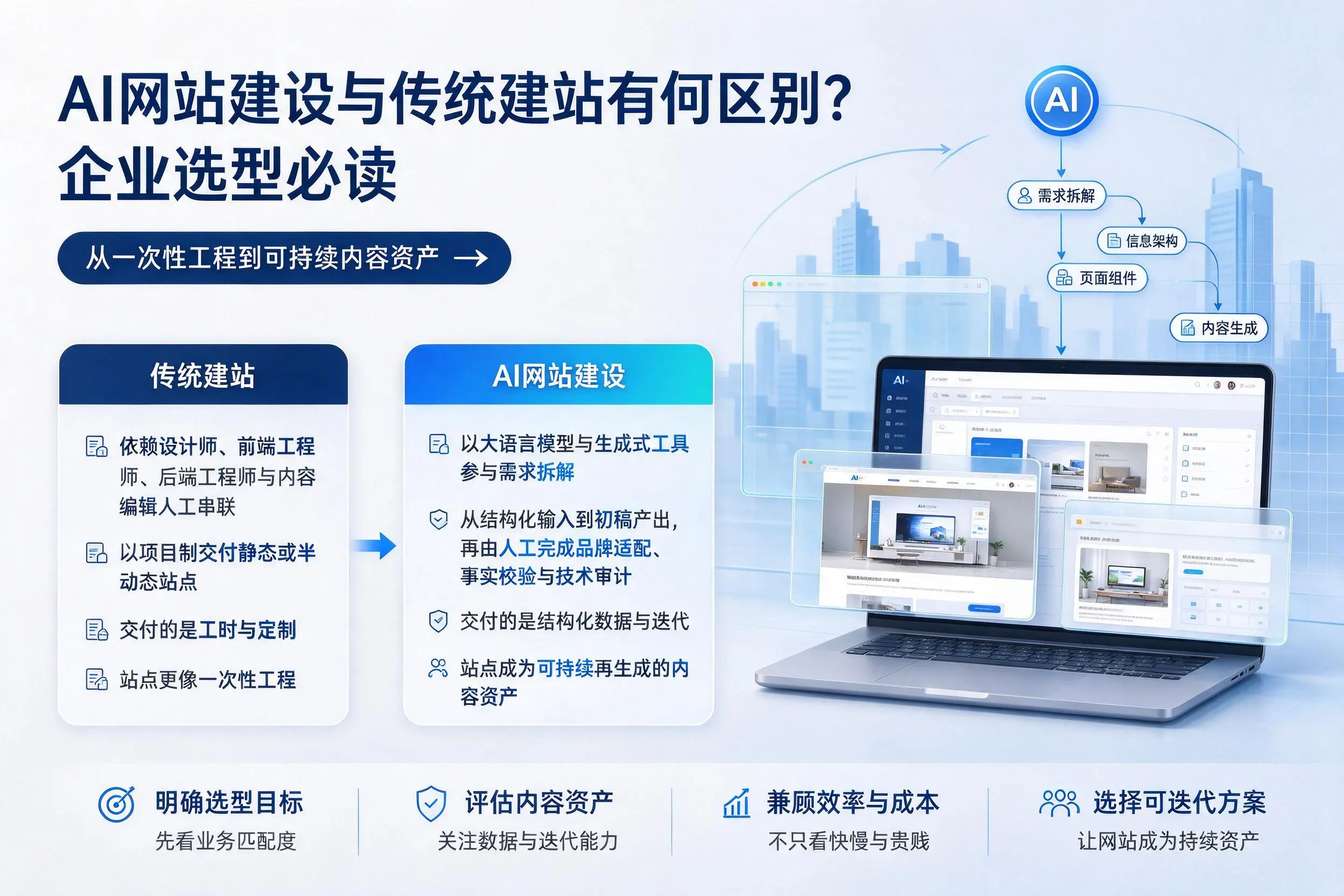 AI网站建设与传统建站有何区别?三明企业选型必读