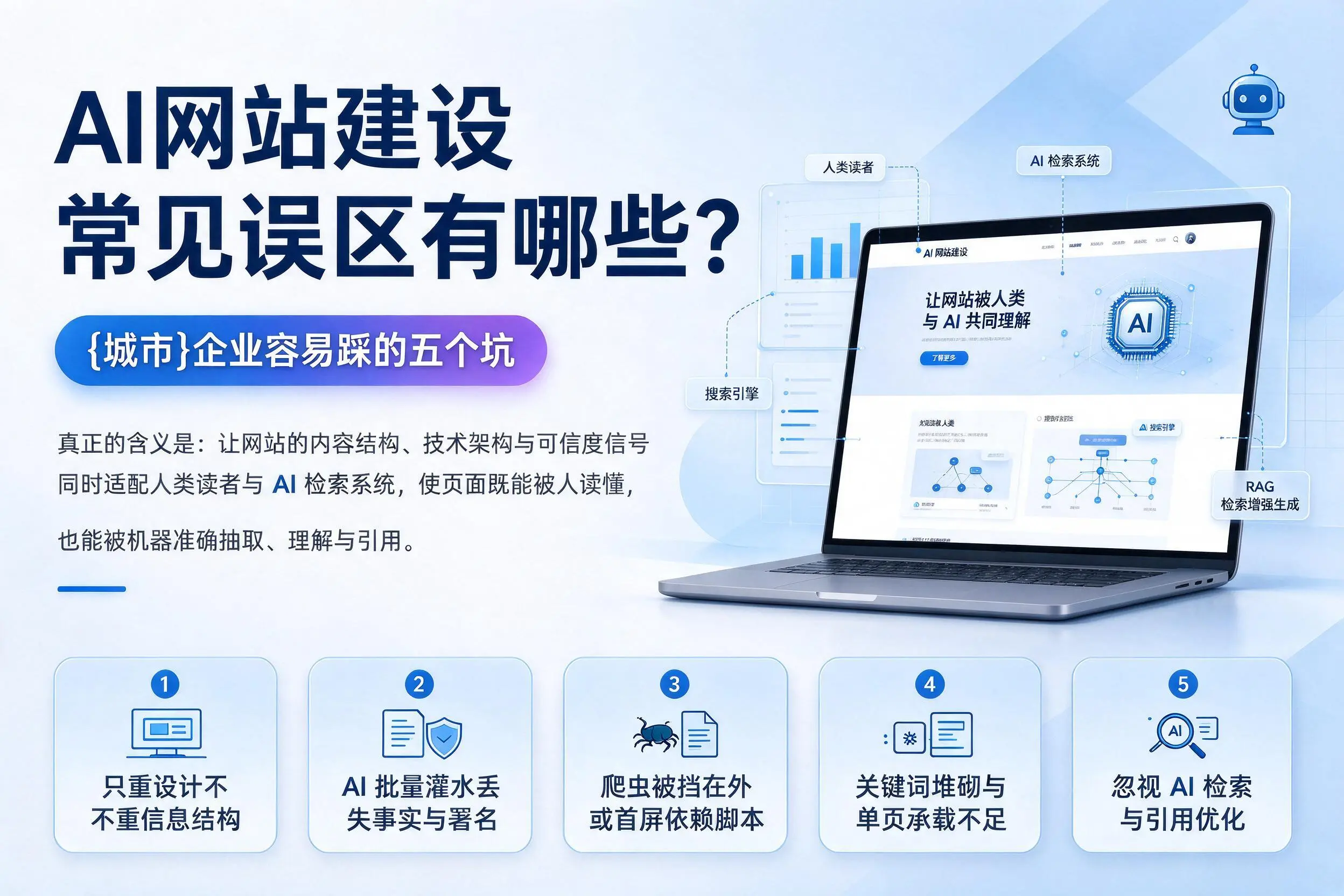 AI网站建设常见误区有哪些?三明企业容易踩的五个坑