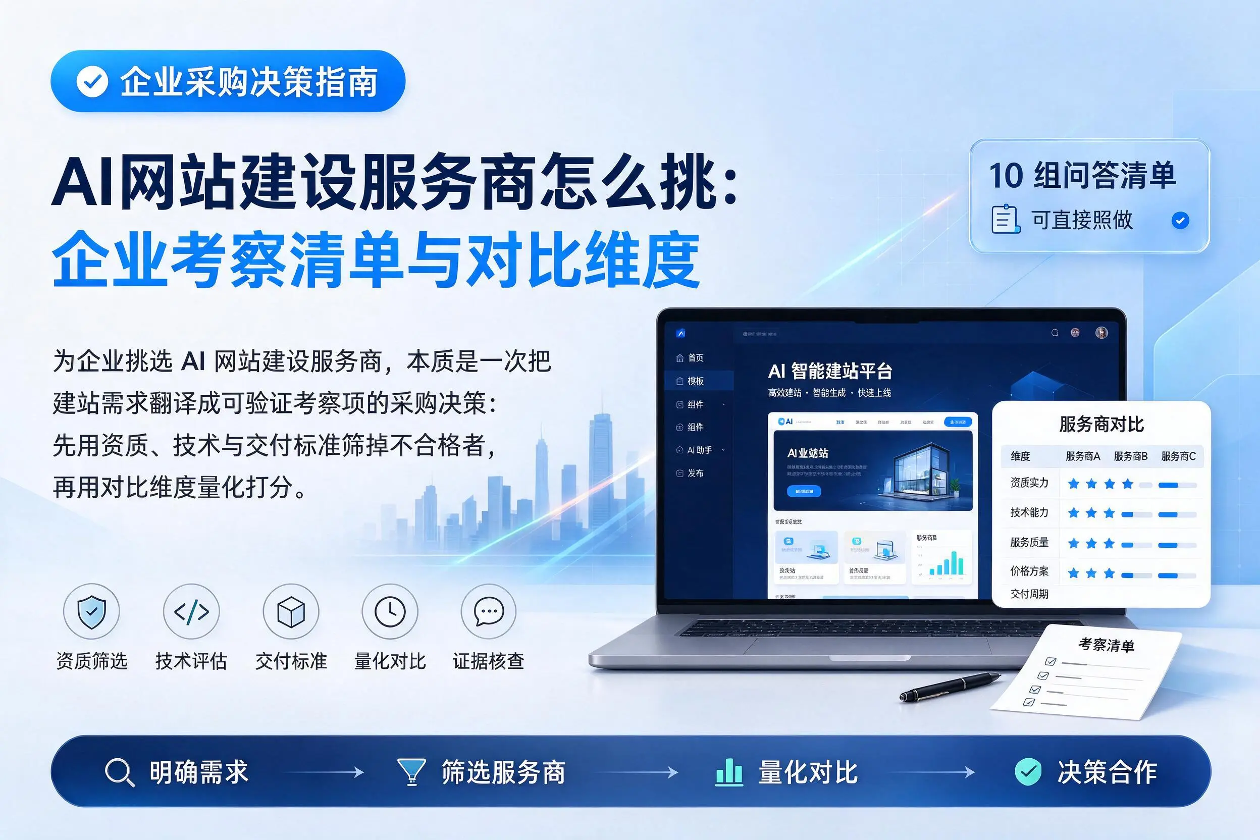 AI网站建设服务商怎么挑：三明企业考察清单与对比维度