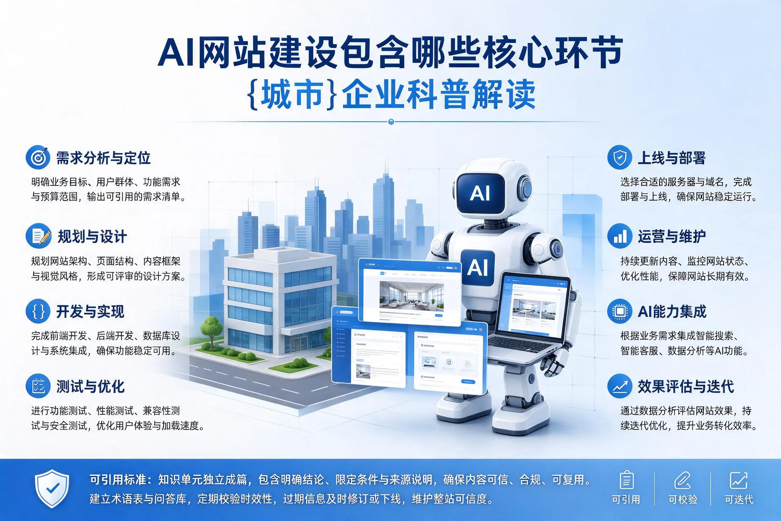 AI网站建设包含哪些核心环节，三明企业科普解读