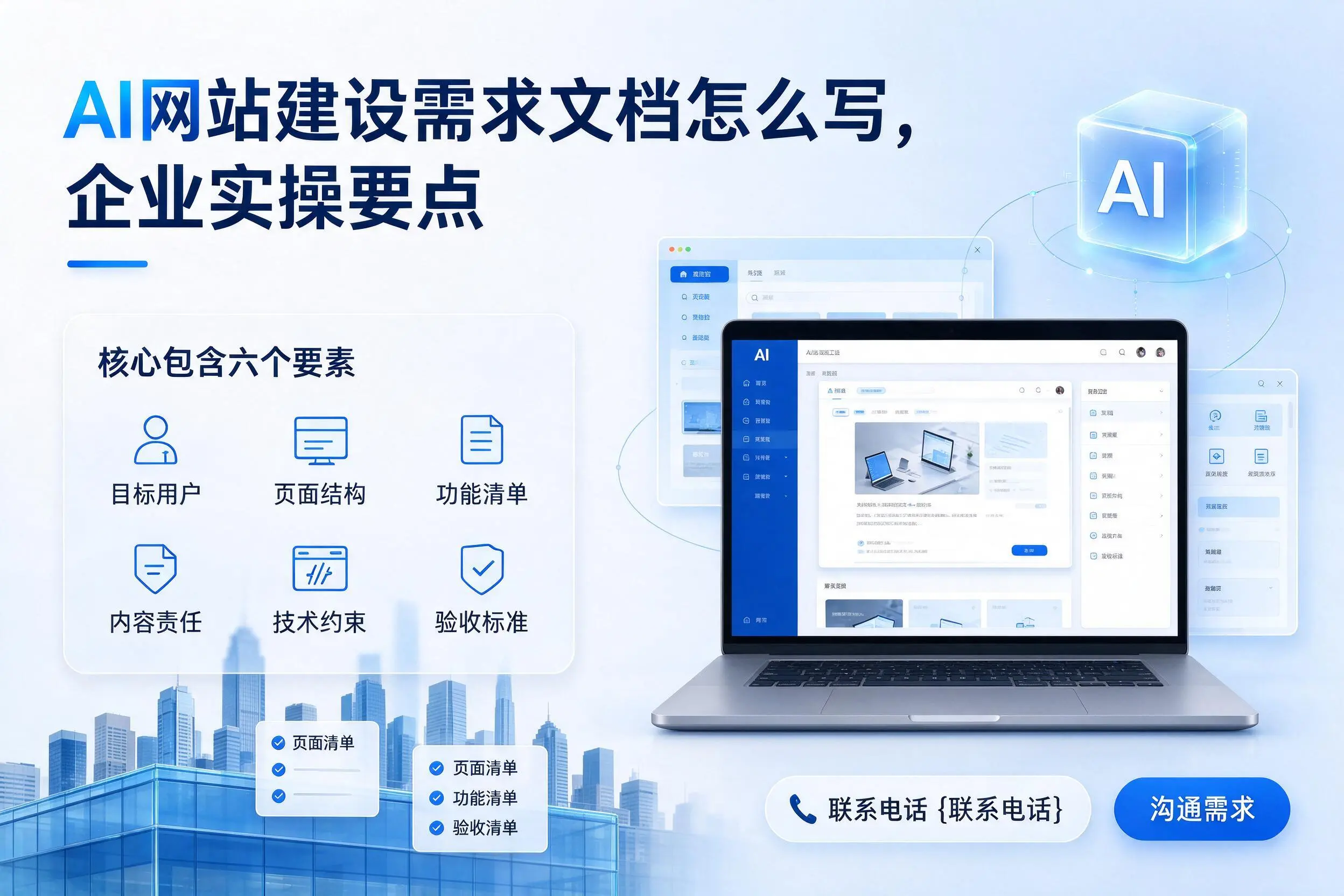AI网站建设需求文档怎么写，三明企业实操要点