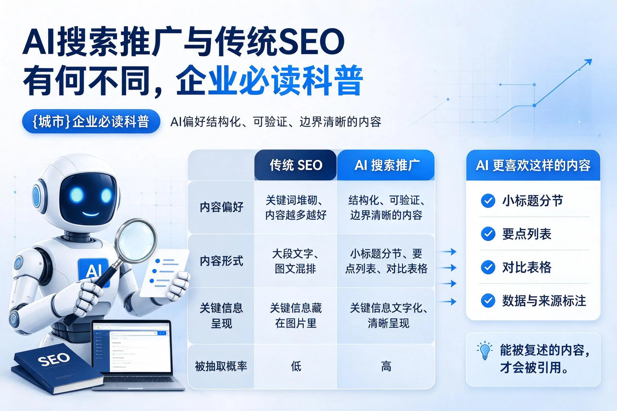 AI搜索推广与传统SEO有何不同,三明企业必读科普